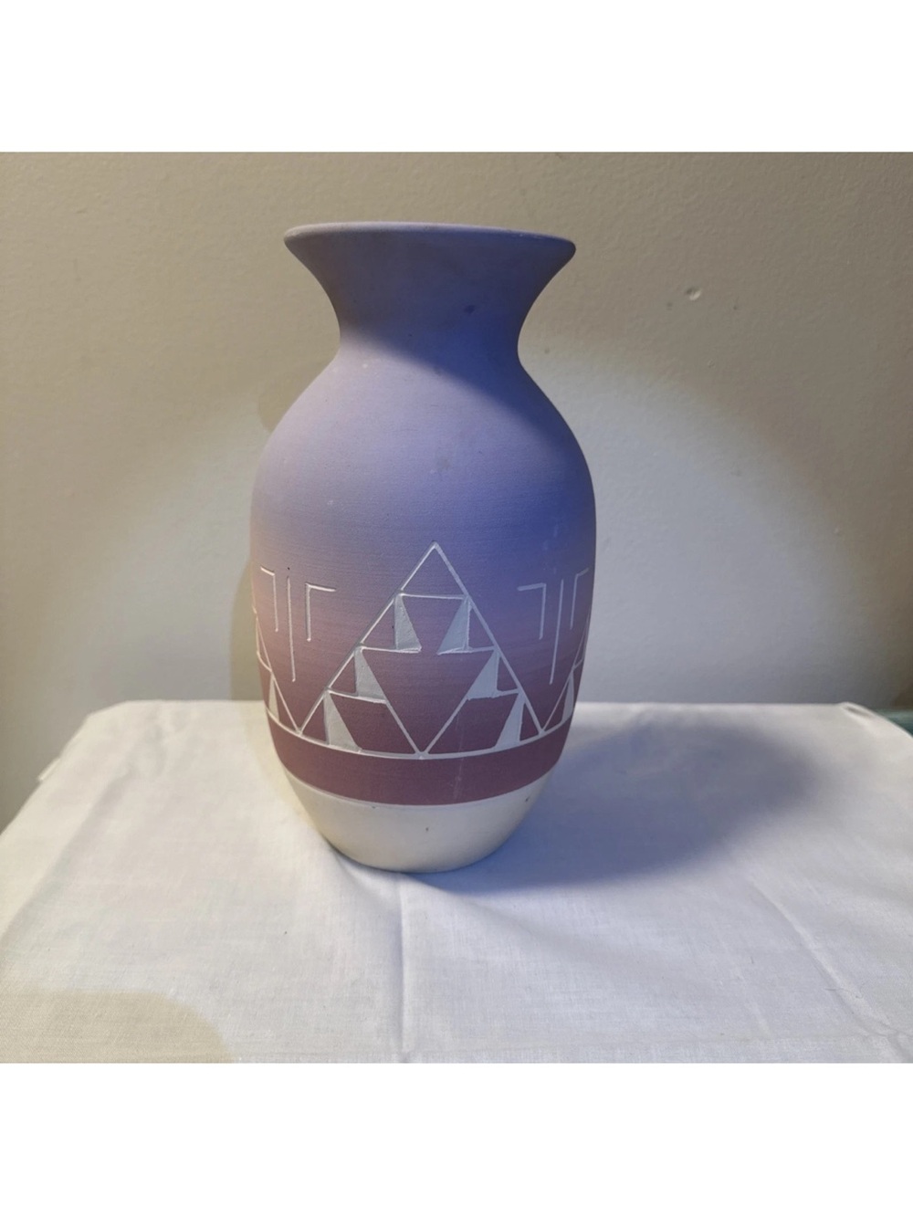 Vintage Native American Sioux art vase signed “Little Thunder”